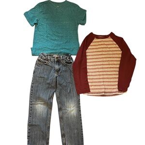 Cat & Jack Jeans with 2 shirts